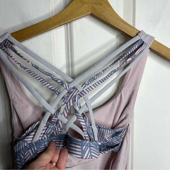 Lululemon Wild Tank Strappy 2-in-1 Bra Tank Blush Quartz Size 6 - Picture 5 of 8